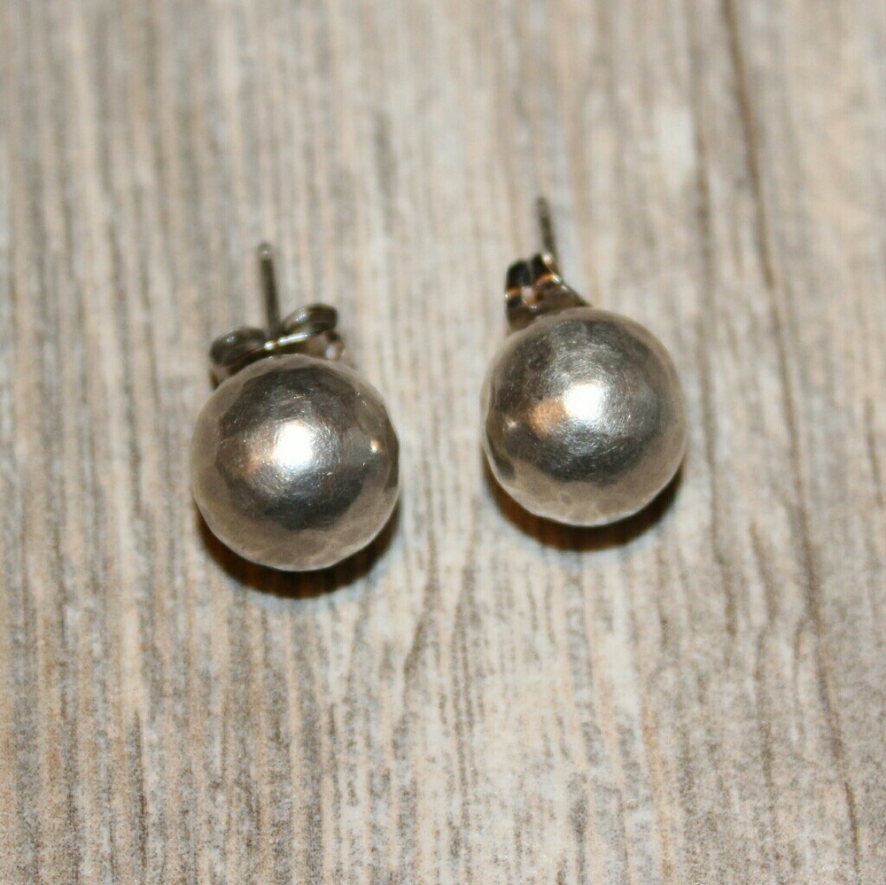Silpada Hammered Stud Ball Earrings